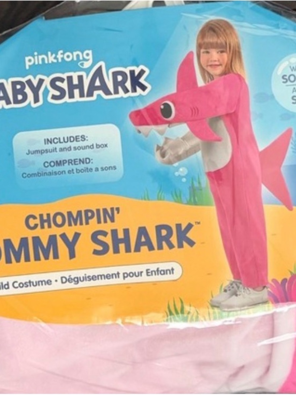 Pinkfong Baby Shark Chompin' Mommy Shark Kids Costume - Pink